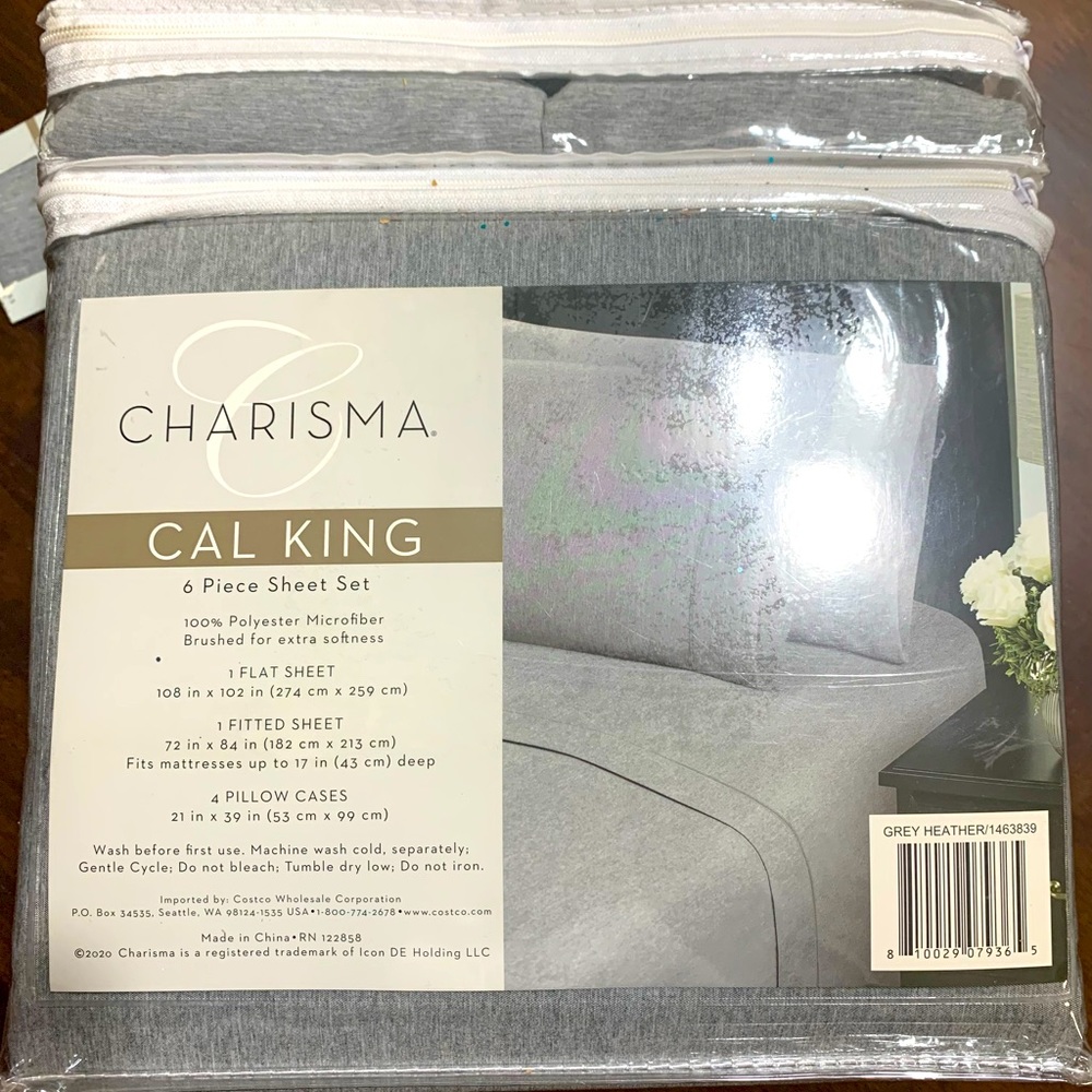 Charisma Cal King Polyester Microfiber 6 piece sheet set